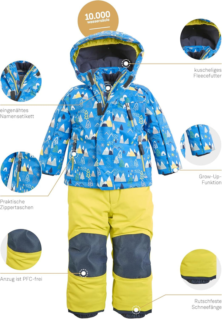 Killtec Unisex Fisw 34 Mns Jckt And Pnts 3 in 1 Skioverall/Schneeanzug mit abzippbarer Hose und Kapu