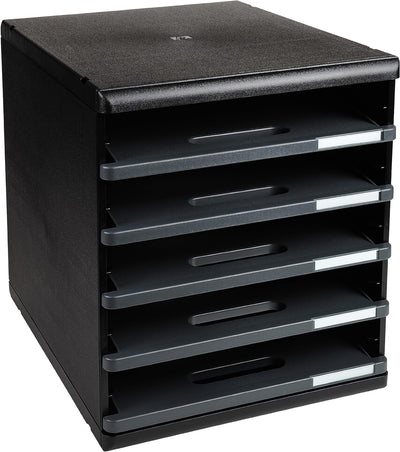 Exacompta 303714D Modulo Ablagebox (für Dokumente in Format DIN A4, 35 x 28,8 x 32 cm, mit 5 Laden,