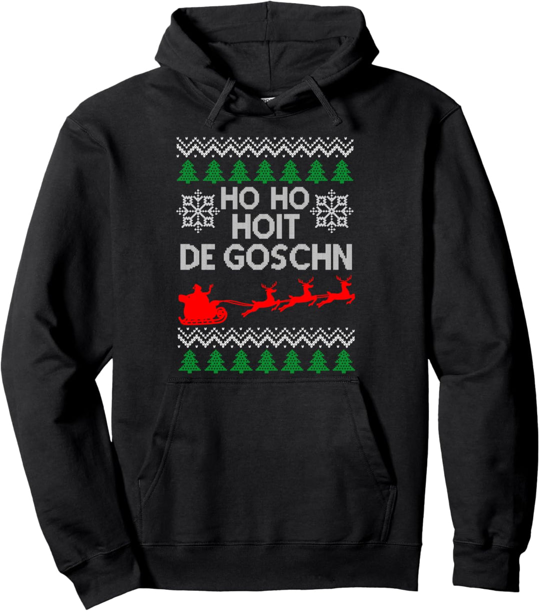 Ho Ho Hoit De Goschn Ugly Weihnachtsmotiv Schwaben Dialekt Pullover Hoodie