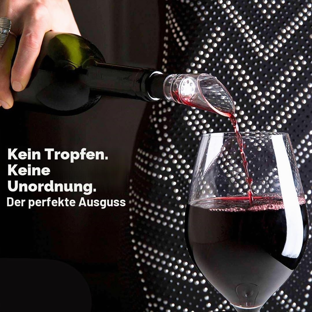 TenTen Labs WeinBelüfter und Weinsparer Vakuumpumpe COMBO – Premium WeinDekanter und Wein Konservier