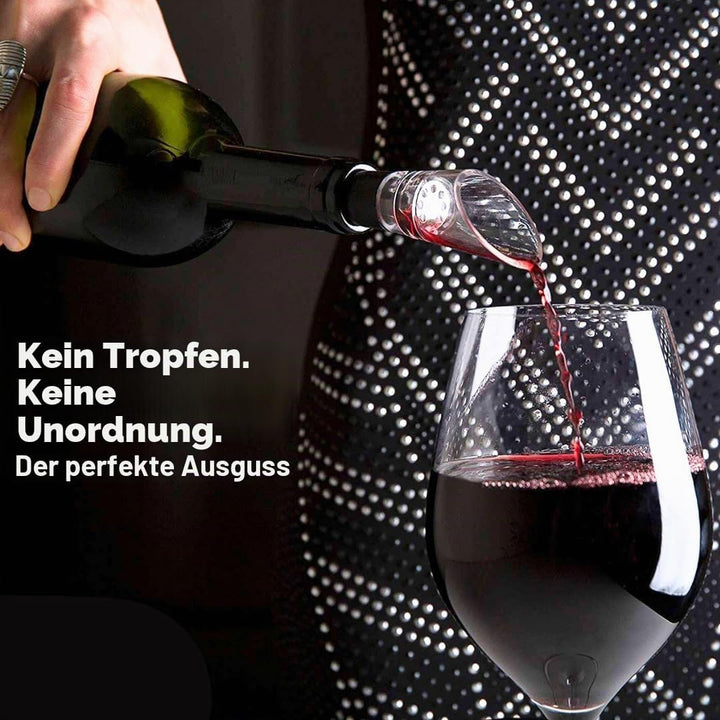 TenTen Labs WeinBelüfter und Weinsparer Vakuumpumpe COMBO – Premium WeinDekanter und Wein Konservier