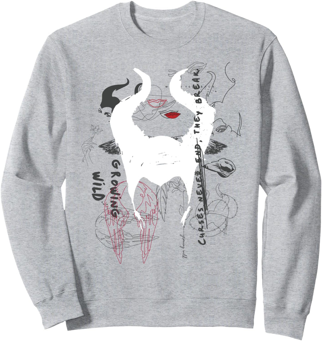 Disney Maleficent Mistress Of Evil Growing Wild Collage Sweatshirt