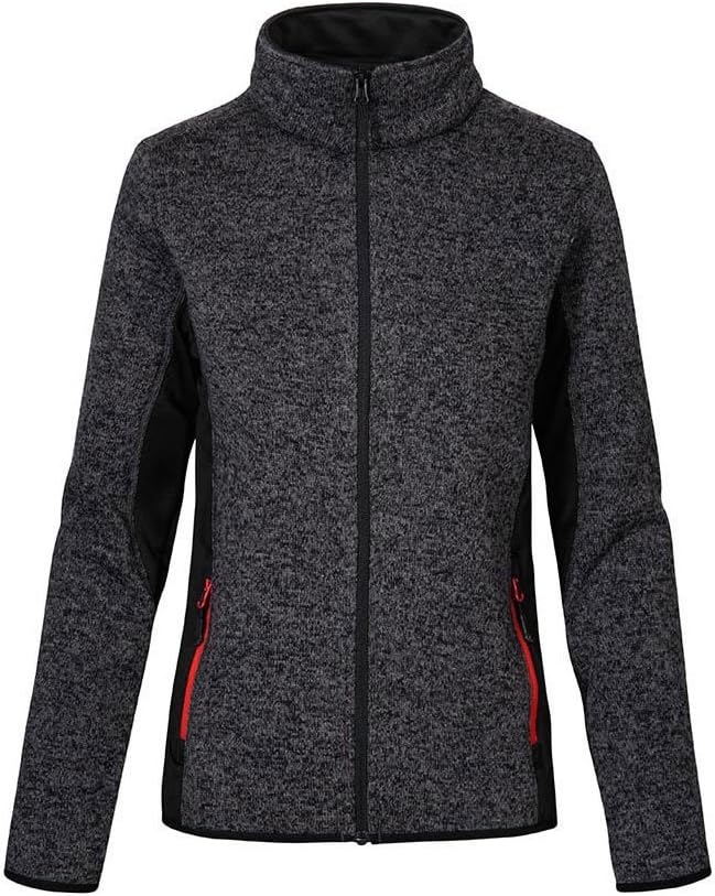 Strick Jacke Workwear Damen, Graphit-Melange, M