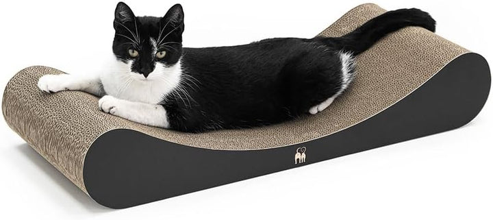 Petrebels Kratzpappe Lily 75, Katzen Kratzbrett aus sehr stabilem Karton, Kratzkarton 75 x 31 x 13 c
