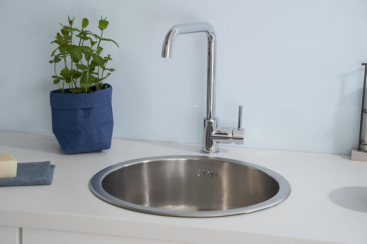 Respekta Portland Edelstahl Spülbecken / 1 Becken Einbauspüle in ‎44.6 x 44.6 x 20.5 cm/Edelstahlspü