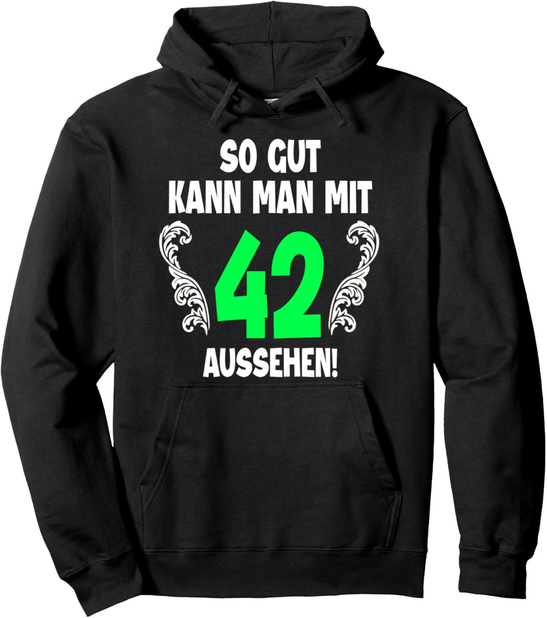 42. Geburtstag Mann Frau 1980 Damen Herren Feier 42 Jahre Pullover Hoodie