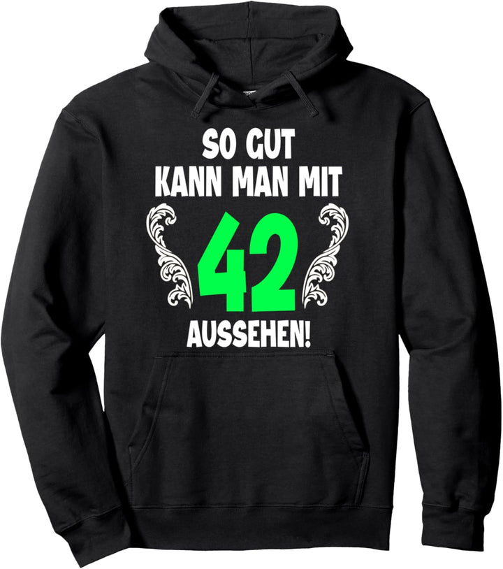 42. Geburtstag Mann Frau 1980 Damen Herren Feier 42 Jahre Pullover Hoodie