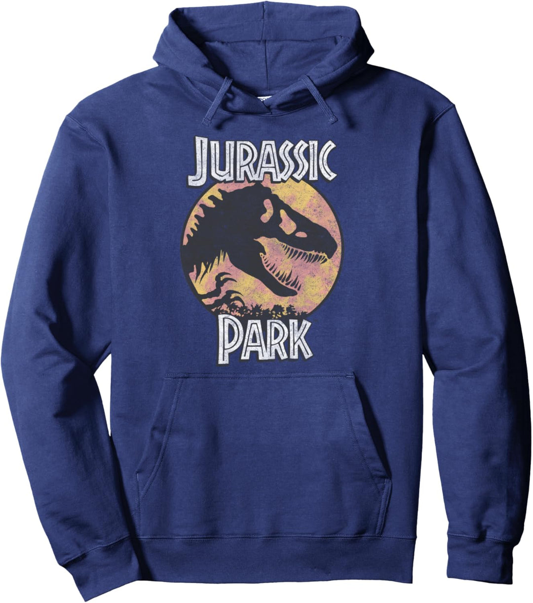 Jurassic Park Simple Logo T-Rex Silhouette Circle Pullover Hoodie