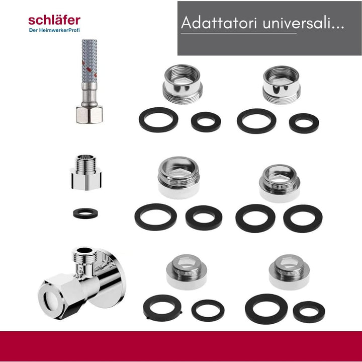 Schläfer 632515 - 5 Stück | M 24x1 aussen/M 22x1 aussen - Kompatible Neoperl Reduktion, (Reduzierstü