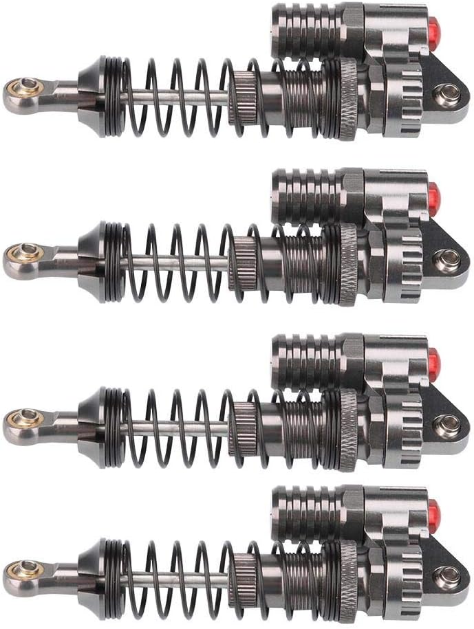 RC Stossdämpfer, 4 Stücke Aluminiumlegierung Hochfeste Federn Schocks Set fest für RC Crawler Auto,