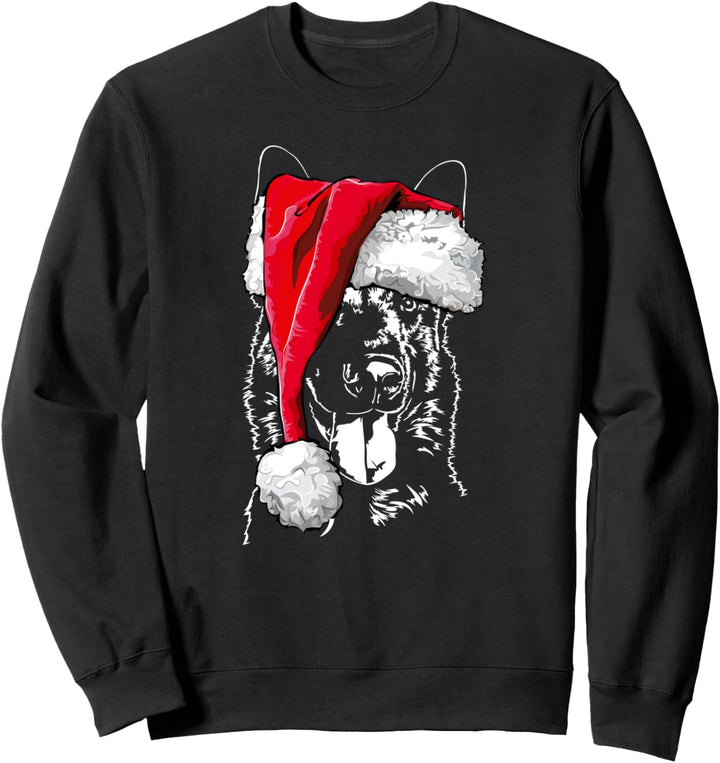Lustiger Malinois Weihnachtsmann Weihnachten Hunde Geschenk Sweatshirt