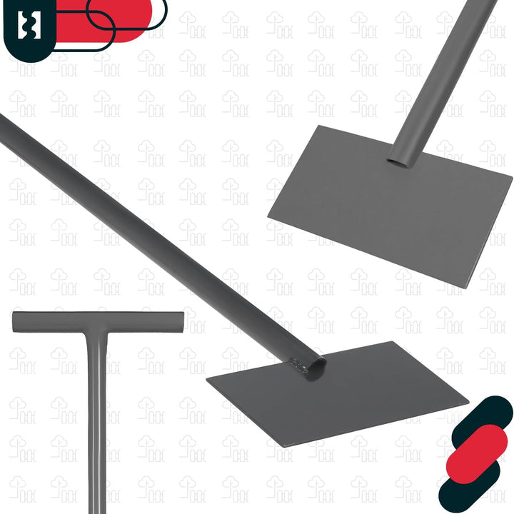 KOTARBAU® Eisschaber 90 x 200 mm Metall Eisstösser mit Stiel 120 cm Eeisscharre Grau Eishacker Eisst