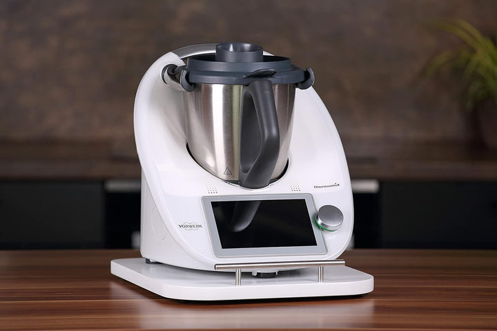 GZ-Design Premium Gleitbrett für Thermomix TM5/TM6 - Edelstahlgriff - Zubehör - Holz - Buche - Made