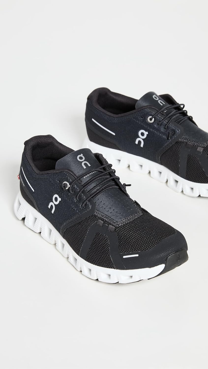 ON Herren Cloud 5Sneaker 40.5 EU Schwarz Weiss, 40.5 EU Schwarz Weiß