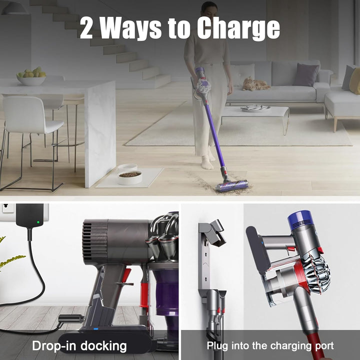 V8 Akku 6000mAh Ersatzakku für Dyson SV10 Absolute V8 Animal Motorhead Fluffy Staubsauger mit 2 Filt