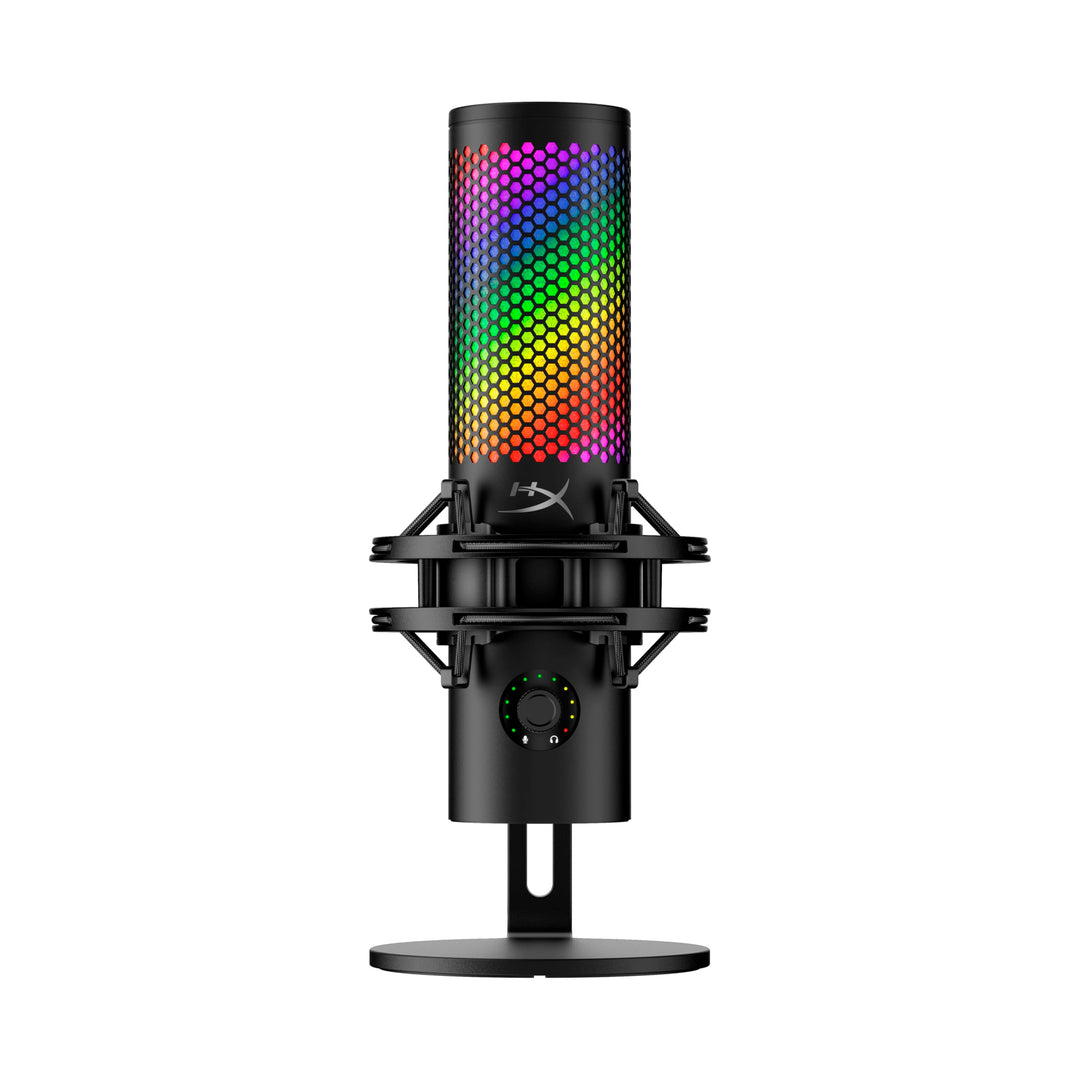 HyperX QuadCast 2 S USB-Mikrofon, RGB-Beleuchtung, 32-Bit/192 kHz Audio, vier Richtcharakteristiken,