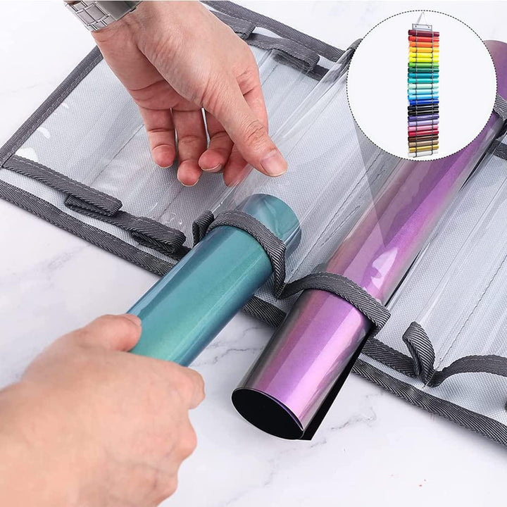 Vinyl Aufbewahrungshalter, Vinyl Rollenhalter, Geschenkpapier Aufbewahrung, Mit 24 Fächern Halter Wa