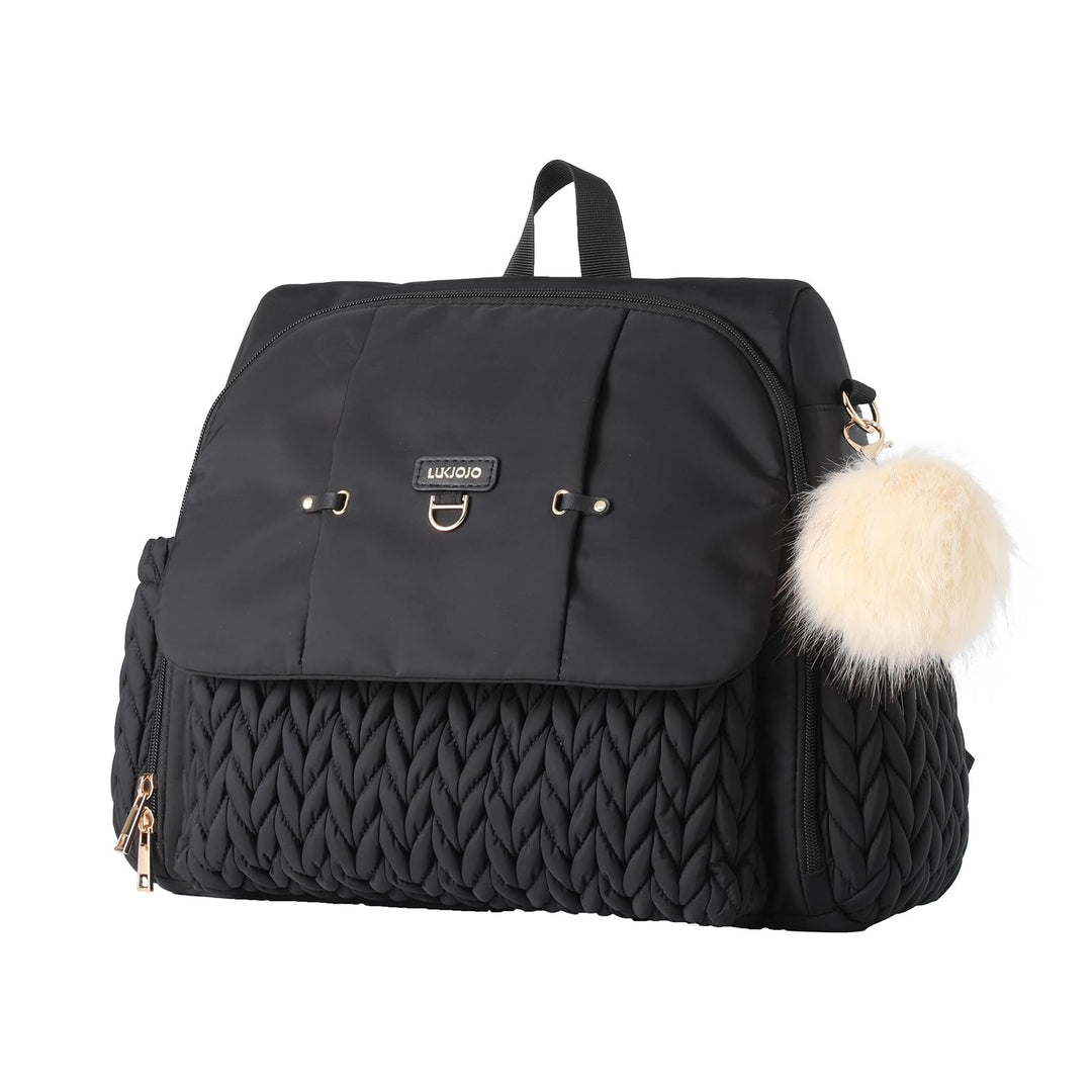Leila Wickelrucksack mit verstellbaren Schultergurten, Kinderwagen-Clips und Wickelauflage – Modebew