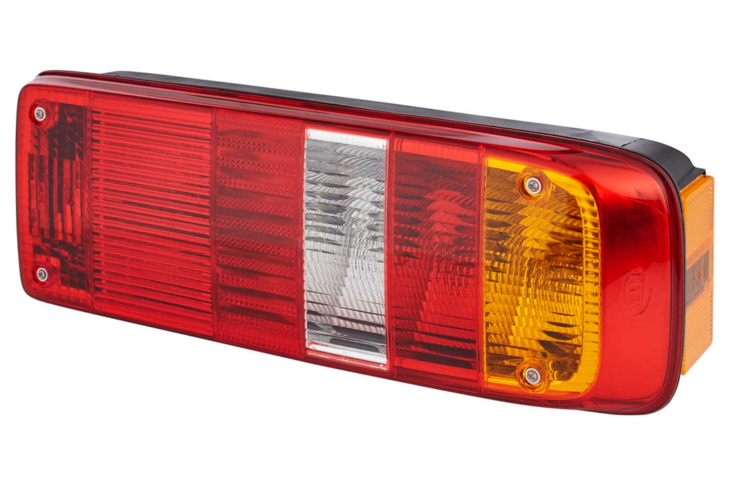 HELLA - Heckleuchte - Glühlampe - 24V - Einbau/geschraubt - Lichtscheibenfarbe: mehrfarbig - Stecker