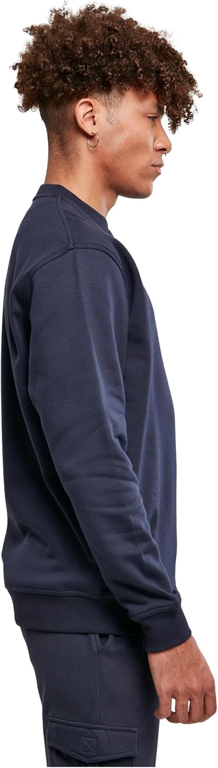 Urban Classics Herren Basic Pullover Crewneck Sweatshirt, verfügbar in 6 Farben, einfarbig, mit Rund