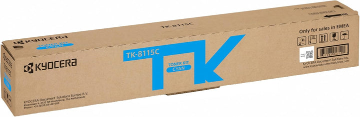 Kyocera TK-8115C Cyan. Original Toner-Kartusche 1T02P3CNL0. Kompatibel für ECOSYS M8124cidn, ECOSYS