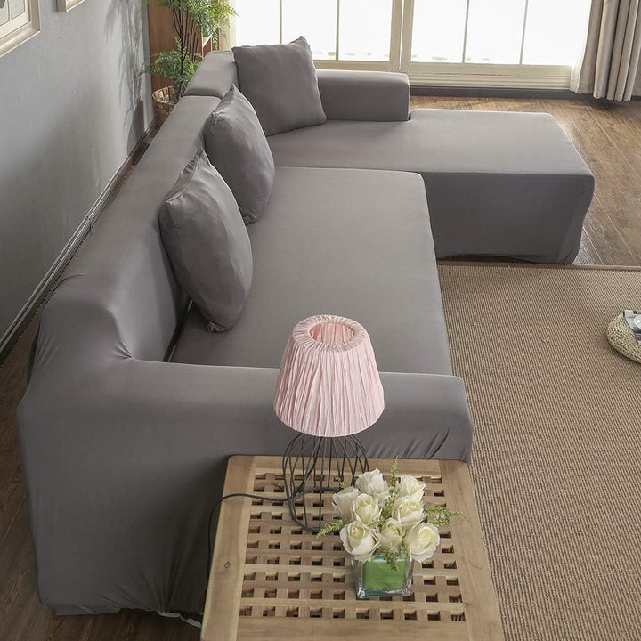 L-Form Sofabezug Couchbezug Schonbezug, 3+2 Sitzer Ecke Elastische Sofa Überzieher Ecksofabezug Univ