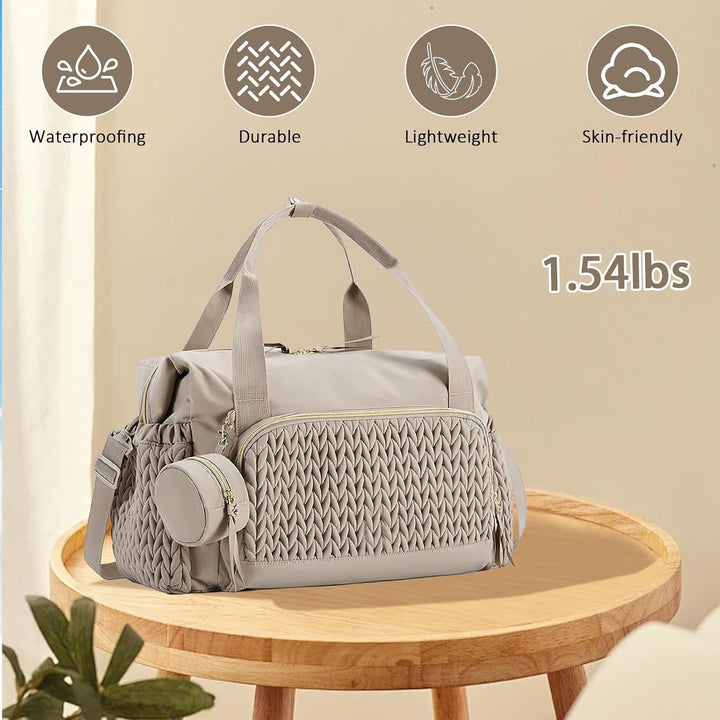 Multifunktionale Wickeltasche Gross, Mommy Bag Schultertasche mit Schnulleretui, Wasserdichte Baby W