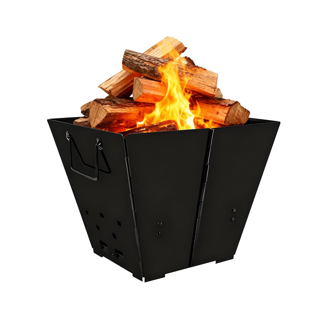 Tragbare Feuerstelle für Camping, Faltbare Outdoor-Feuerschale, Robuste Eisen-Feuerstelle für Terras