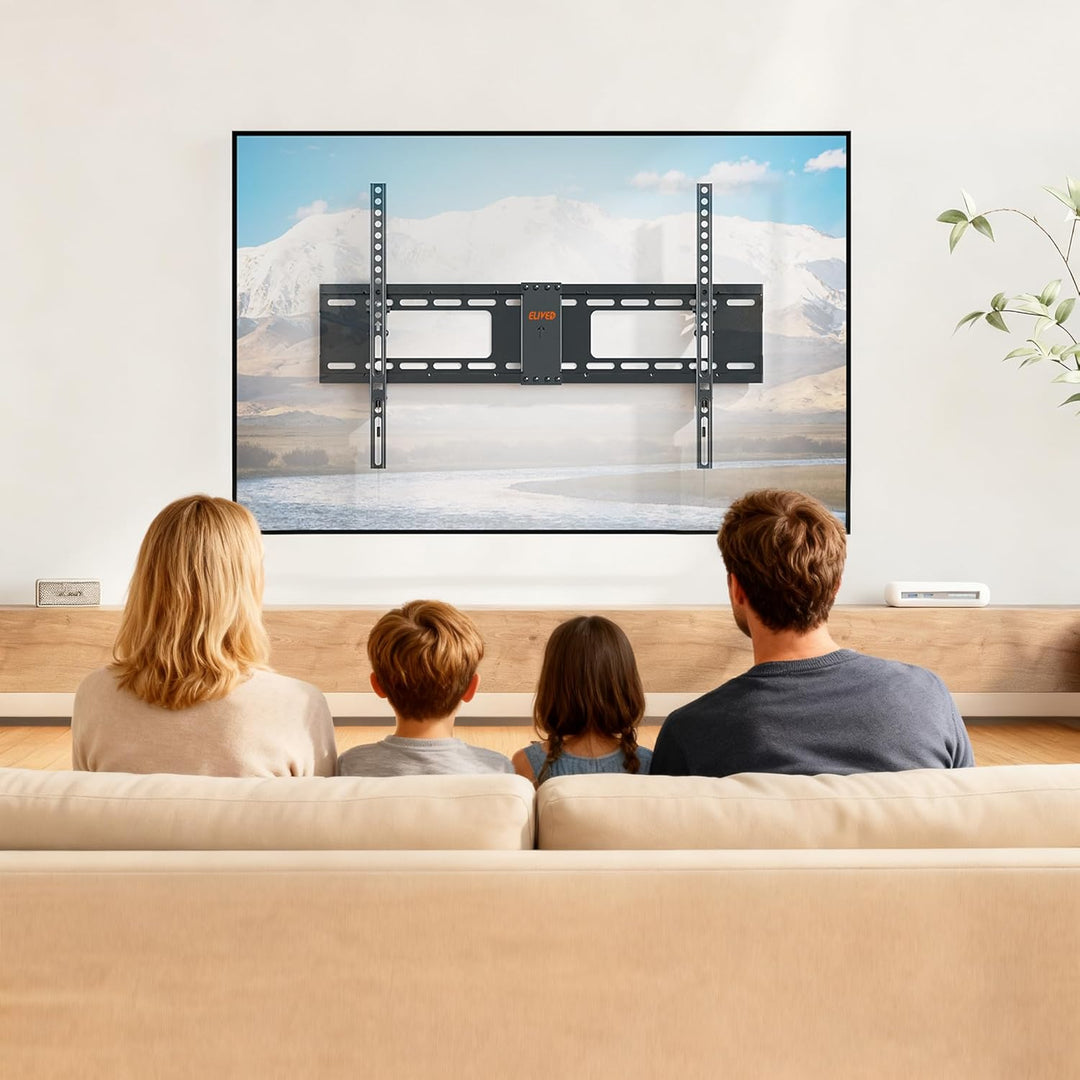 ELIVED Fernseher Wandhalterung Neigbar TV Wandhalterung für die meisten 37"-82" Flach & Curved LED,