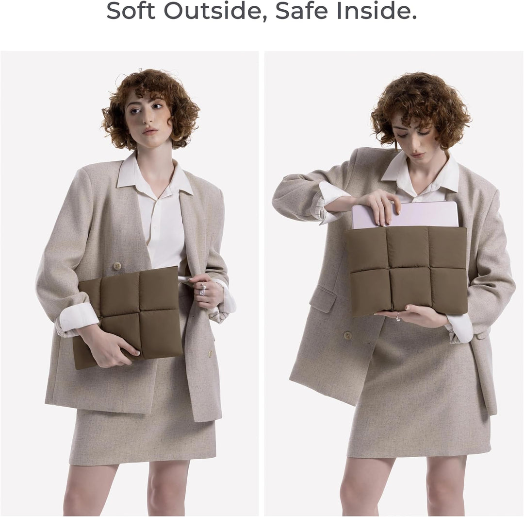 Comfyable Puffy Laptop-Hülle, 33 cm (14 Zoll), gesteppte Puffer-Laptop-Tragetasche, Kissenhülle, kom