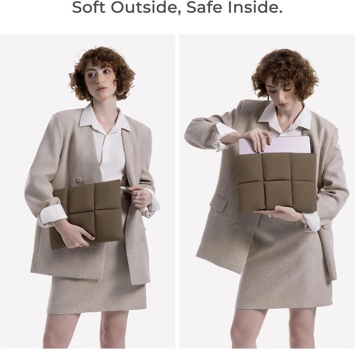 Comfyable Puffy Laptop-Hülle, 33 cm (14 Zoll), gesteppte Puffer-Laptop-Tragetasche, Kissenhülle, kom