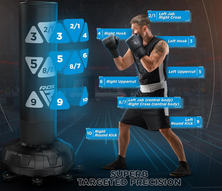 RDX 6FT 330LB Boxsack Stehend Erwachsene, Trainingshandschuhe und Überzug Set XXL Freistehender Stan