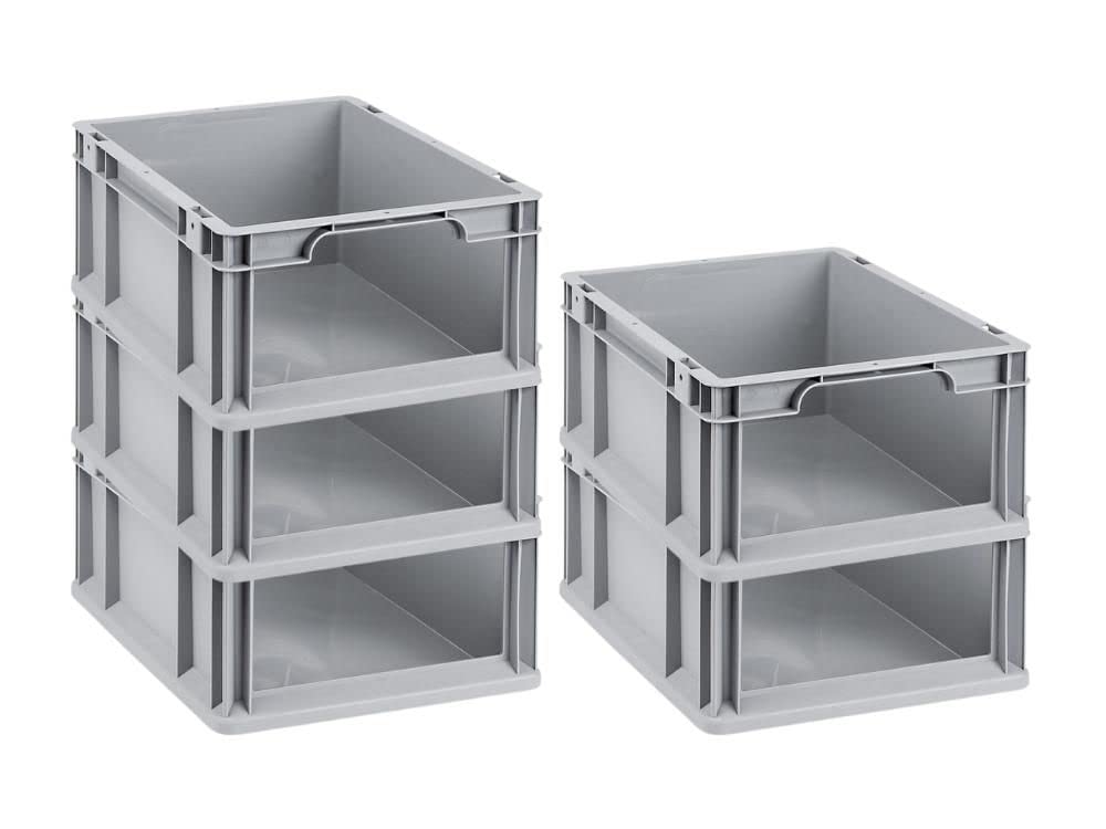 SparSet 5x Eurobox NextGen Store | HxBxT 17x30x40cm | 16 Liter | Front offen | Eurobehälter, Transpo