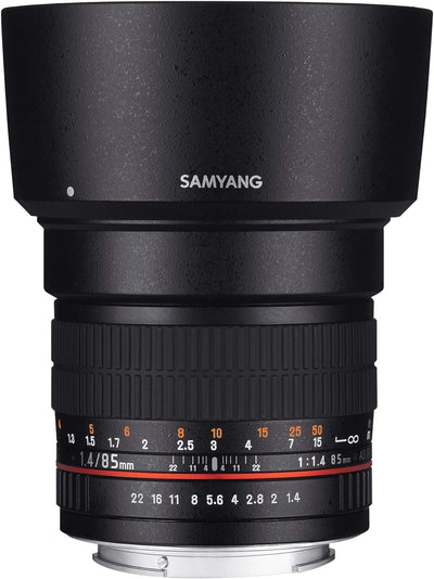 SAMYANG 881306 MF 85mm F1,4 AS IF UMC für Sony A – Vollformat Portrait Objektiv für Sony A-Mount, ge