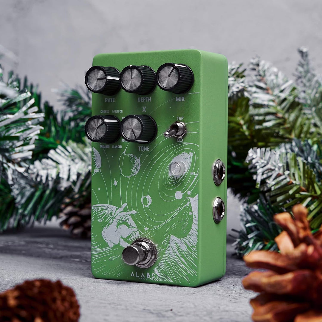ALABS NOVADRIFT Modulation Pedals Für E Guitar, Gitarren Pedal mit 9 Stereo Mod Effects, Effektgerät