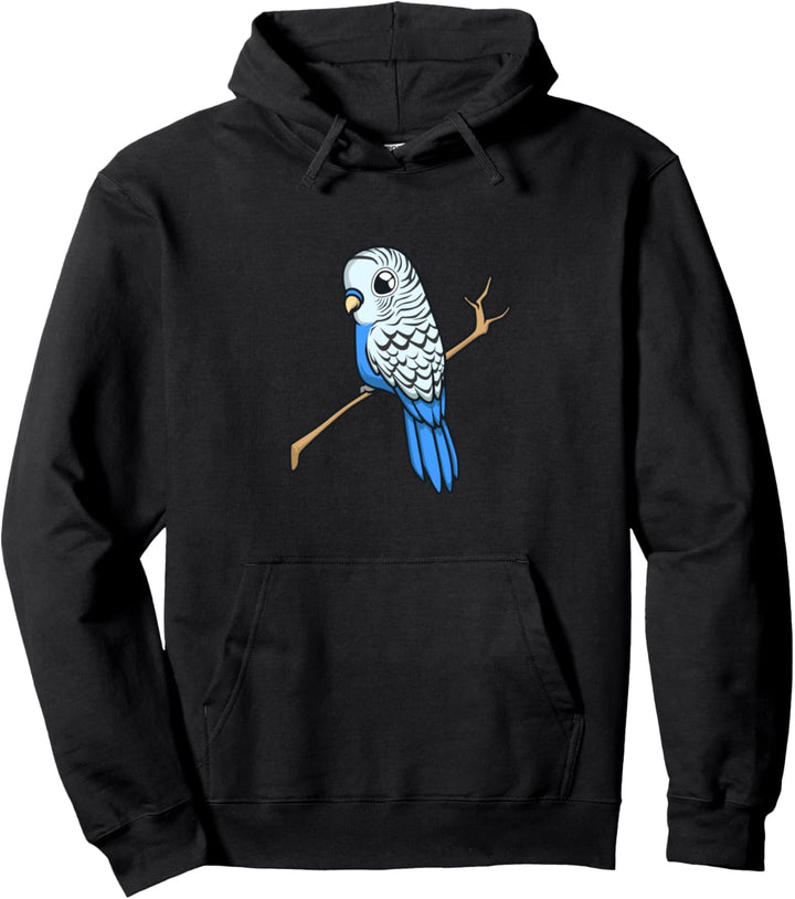 Kawaii blauer Wellensittich Pullover Hoodie