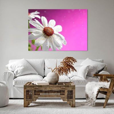 ARTTOR Bilder auf Leinwand 100x70cm Leinwandbild Blume frühling garten Gross Wanddeko Bild Schlafzim