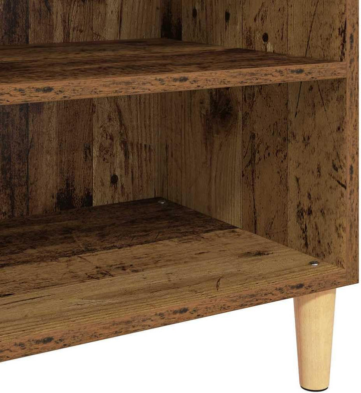vidaXL Sideboard aus alt aussehendem Holz 57 x 35 x 90 cm, mit stabilen Holzbeinen. Viel Stauraum, f