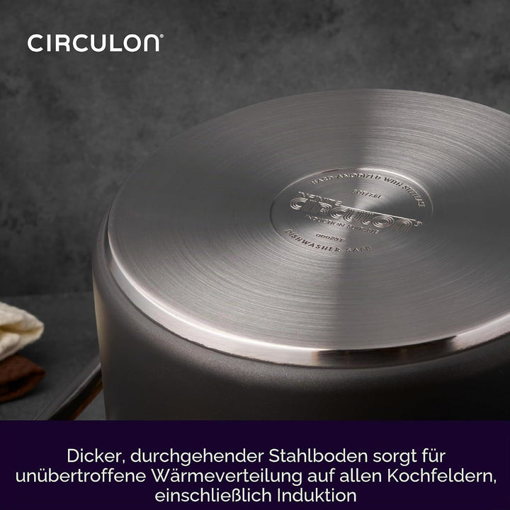 Circulon Infinite topfset induktion 5 teilig - Antihaft-Töpfe und kochtopf set mit Edelstahldeckeln