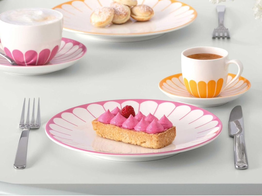 Villeroy & Boch - Fleur cassis Frühstücksteller 6er Set, Dessertteller, Kleiner Teller für Frühstück