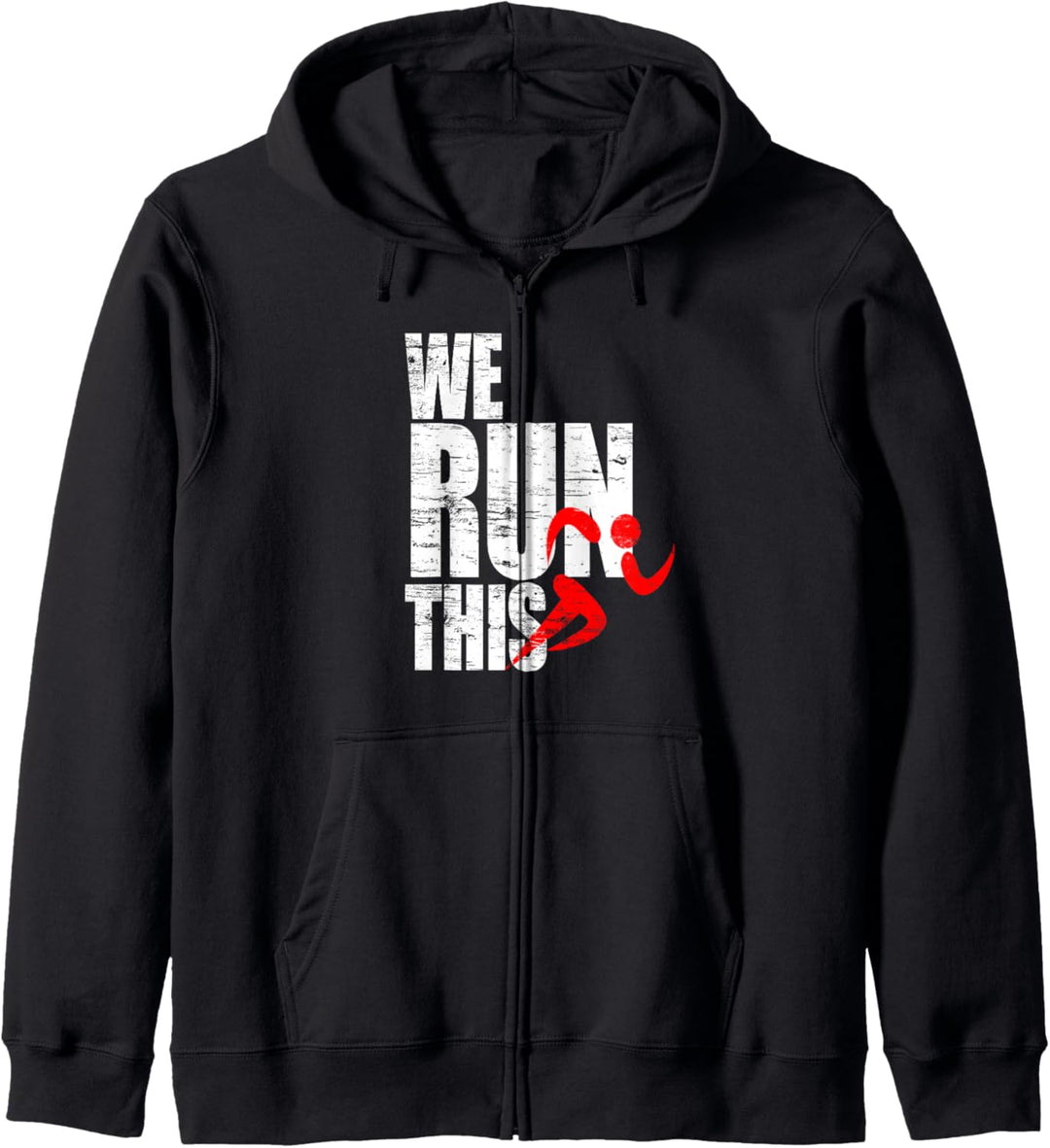 We Run This Marathon Joggen Laufen Fitness Sprinten Lauf Kapuzenjacke