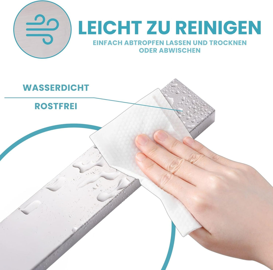 CHEFGASTRO Magnetleiste magnetische Messerleiste Messerhalter aus Stahl, 4x40x1,6cm, mit 3 silbernen