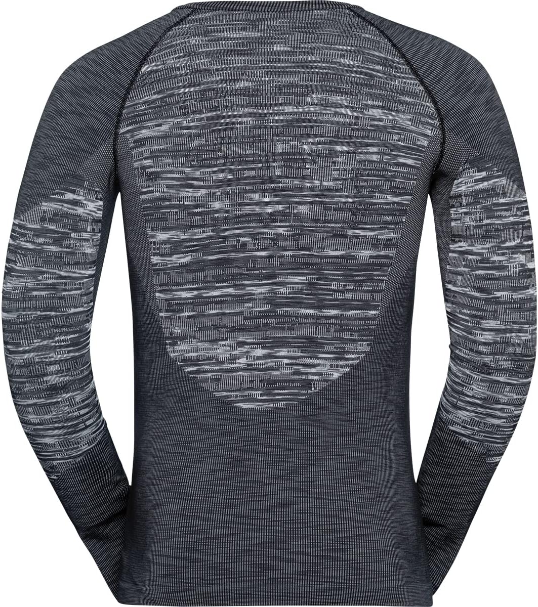 Odlo Herren Bl Top Crew Neck L/S Blackcomb Eco Langarmshirt XL Black - Space Dye, XL Black - Space D