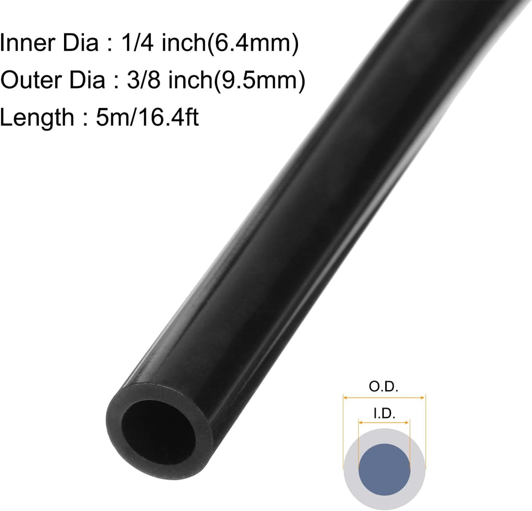 Silikonschlauch Lebensmittelecht 6.4mm ID x 9.5mm OD, 5 Meter Kondensatschlauch, Transparenter Wasse