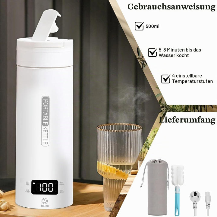 Reise Wasserkocher Klein 0,5 liter Elektrische Reisewasserkocher 220V 300W Schnellkoch Teekanne Heiz