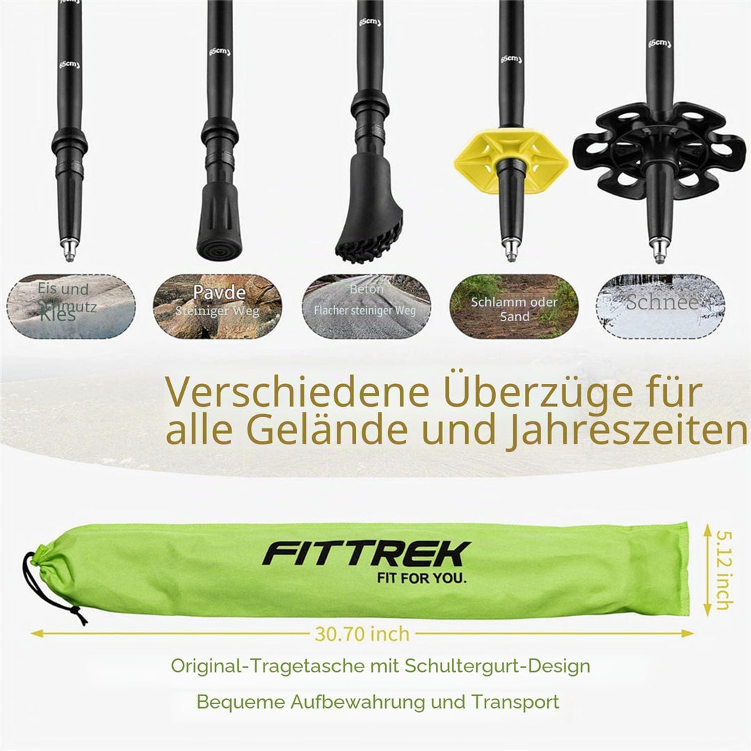 FitTrek Wanderstöcke Kinder - Trekkingstöcke - Walking Stöcke Teleskop - Wanderstocke Kinder - Walki