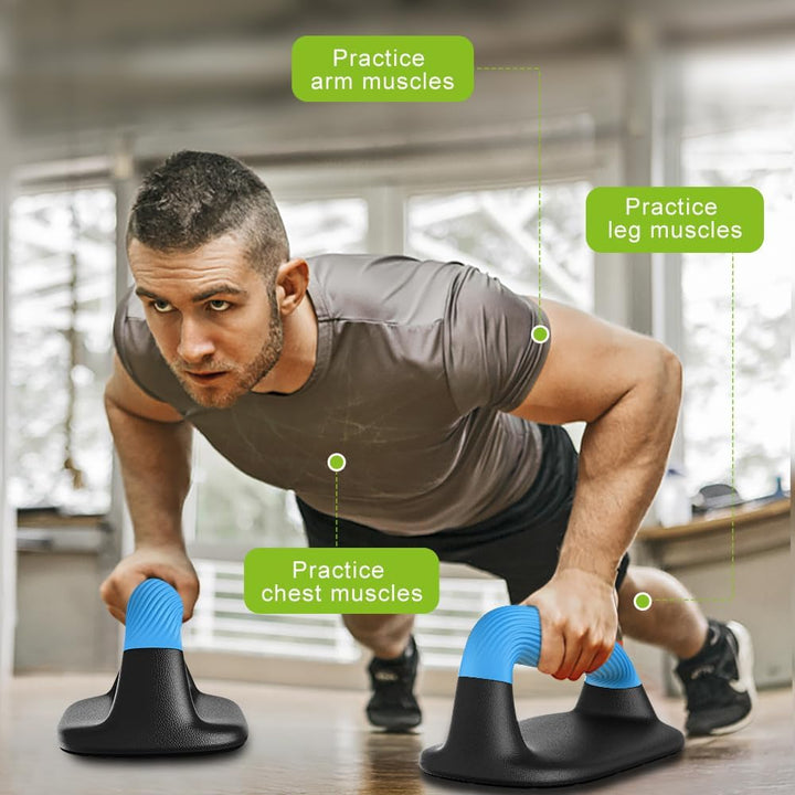 Kipika Liegestützgriffe, Push-up handles, Push-up bars aus Weichem Kunststoff, Anti-Rutsch-Polster a
