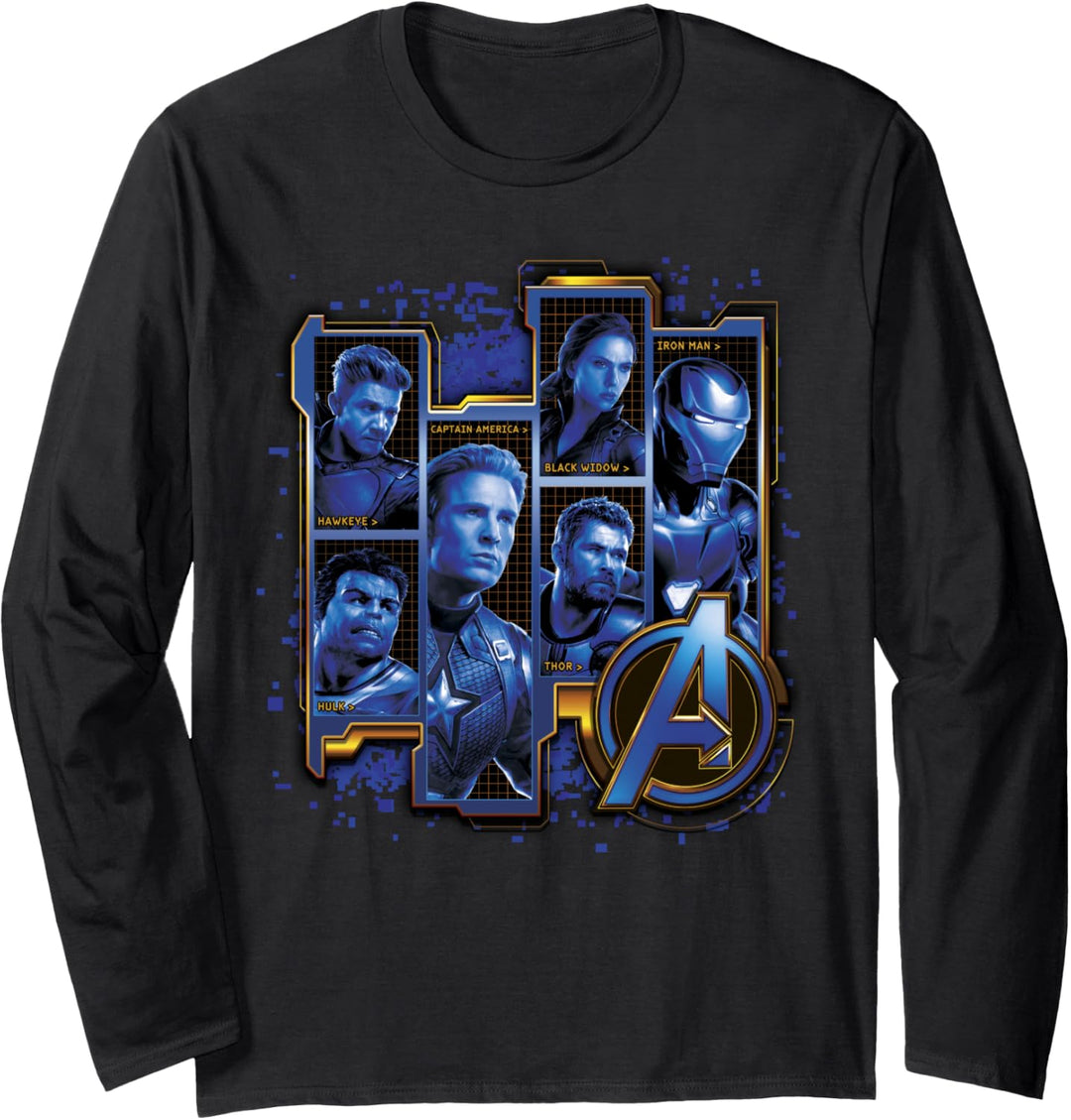 Marvel Avengers: Endgame Avengers Tech Portrait Panels Langarmshirt