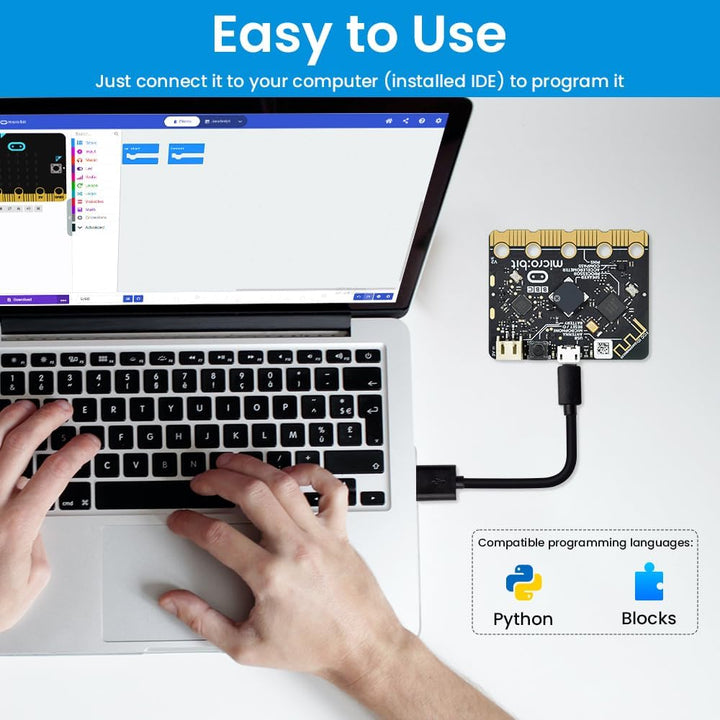 KEYESTUDIO BBC Micro:Bit Go (Microbit V2 im Lieferumfang enthalten) Starter Kit, Programmierung, päd