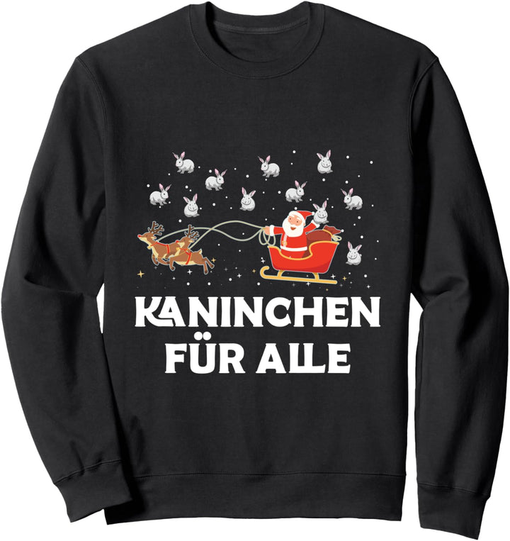 Kaninchen Für Alle Hase Weihnachtsmann Sweatshirt